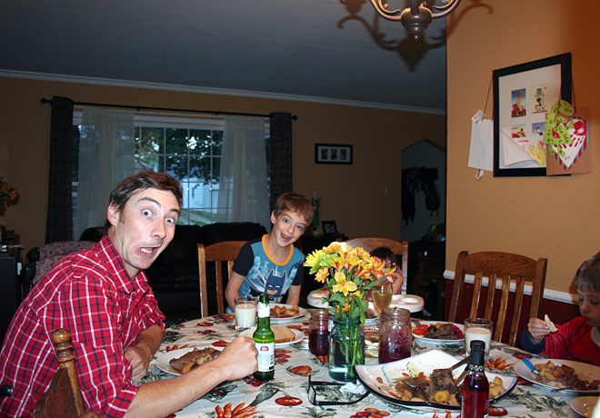 Sunday dinner with my wild and crazy family