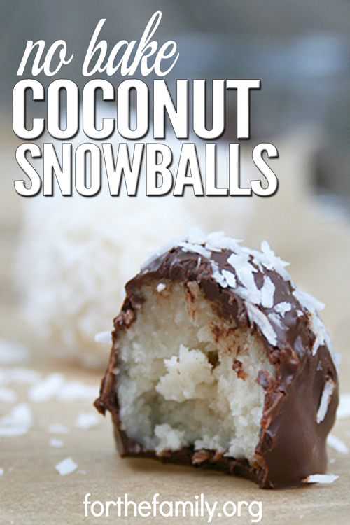 Coconut Snowballs are a simple, easy-to-make cookie recipe that doesn't involve any baking. These cookies only take 5 minutes to make, and the melted chocolate makes them taste just like candy. These are great for holidays, family gatherings, or any time you need a simple treat to calm your sweet tooth craving.