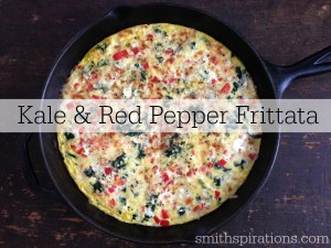 Kale and Red Pepper Frittata, a recipe from Smithspirations.com and shared with ForTheFamily.org