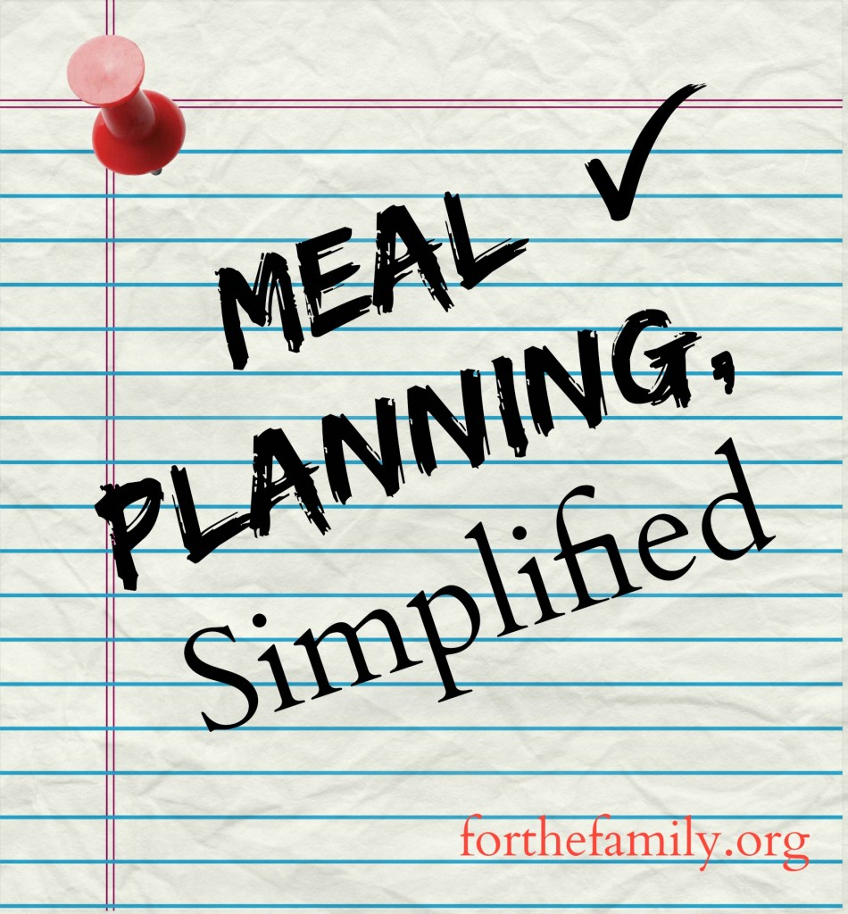 meal planning simplified
