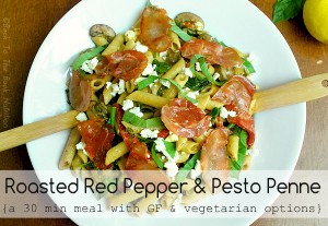 roasted red pepper and penne pasta