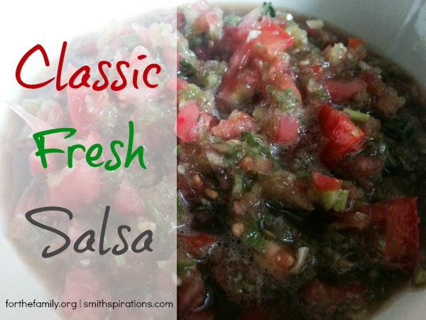 Canned salsa will do from time to time, but nothing can beat salsa made from fresh ingredients. Thankfully, fresh salsa couldn't be easier to make! With some basic ingredients and a good knife or food processor, you can have a batch of delicious, fresh, and frugal salsa made from whole nutritious foods in no time!! 