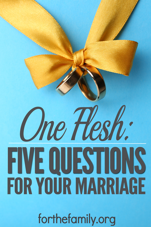 What does it mean to be one flesh? It is beyond commitment and vows. We need to be in unity in 5 important areas in order to have a marriage like God intends. Here are 5 important questions to think about and discuss with your spouse so that you may be truly one flesh.