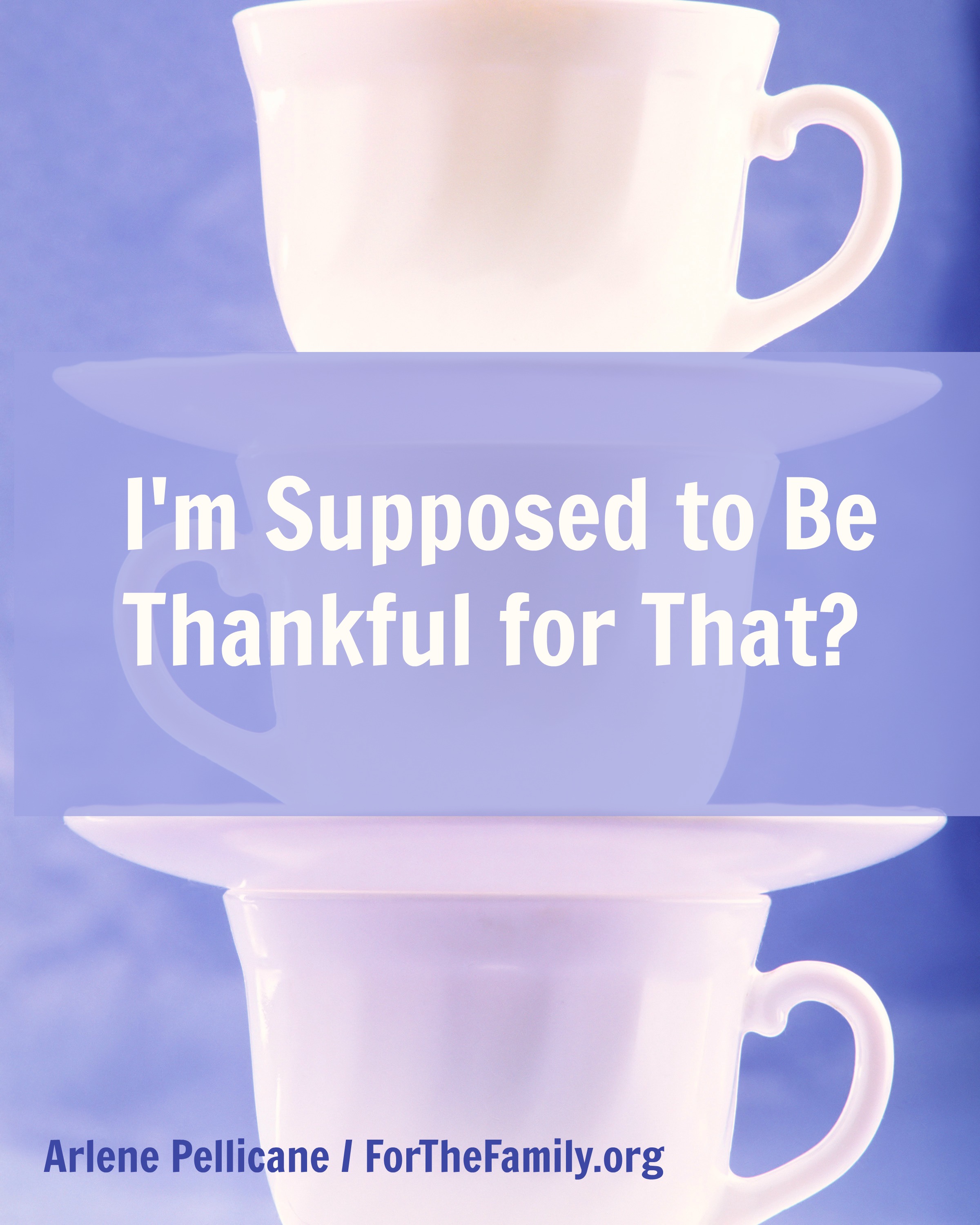 I’m Supposed to Be Thankful for That?
