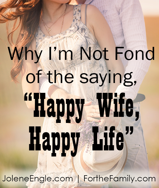 Happy wife with husband not When the