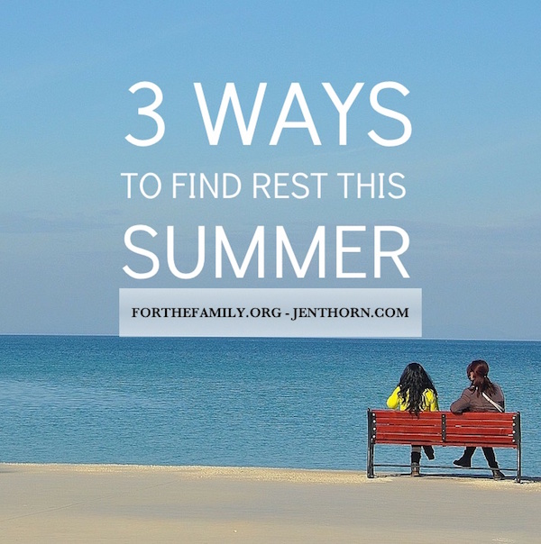 Do you need to rest? We often think of summer as a time to take things slow, but as more fun and activities pile into our schedule around vacations and normal routines, we can quickly forget the importance of this season. Here are some practical ways to press pause this summer and refresh, physically, mentally and spiritually.