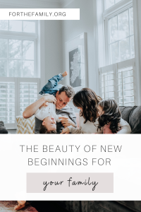 Stock Image of family. "The Beauty of New Beginnings for Your Family. forthefamily.org"