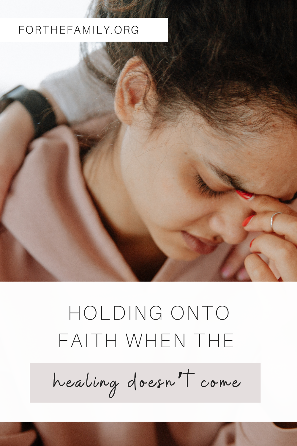 If you are hurting from an unimaginable loss, this is for you. It is difficult to reconcile pain, suffering, and sin with a good, loving, sovereign God. But I want to encourage your heart to hold onto faith, even when the healing doesn’t come.
